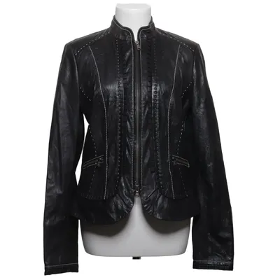 Leren jack (Zwart) van Biba Leer, Polyester