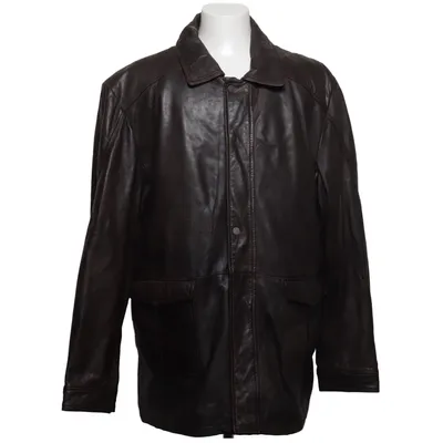 Jacket (Brown) from 7 eleven Cotton, Leather, Polyester