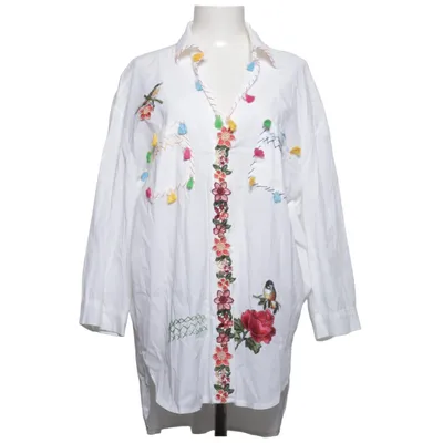 Dress (White, Multicolored) from Background Cotton
