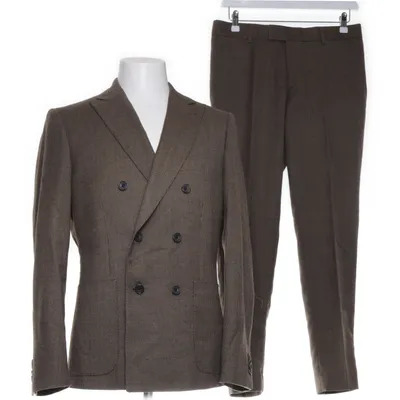 Suit (Brown) from Bläck Polyester, Wool