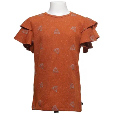 Top (Oranje) van Carlijnq Elastaan, Metallvezel, Polyester