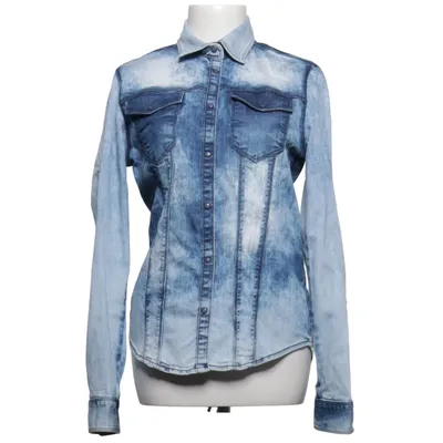 Denim shirt (Blue) from Cipo & Baxx Cotton, Elastane