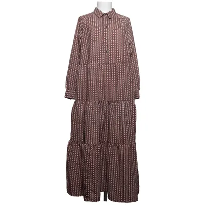 Maxi jurk (Bruin, Oranje, Wit) van Gina Polyester