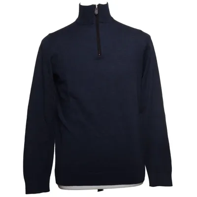 Trui (Blauw) van Father & Sons Acryl, Merinowol