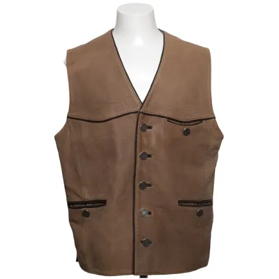 Gilet en cuir (Beige) de Distler Cuir