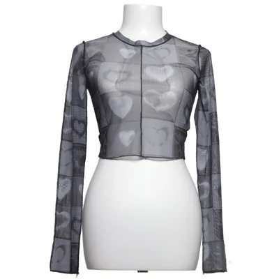 Top (Gray, Black) from The Ragged Priest Elastane, Polyester