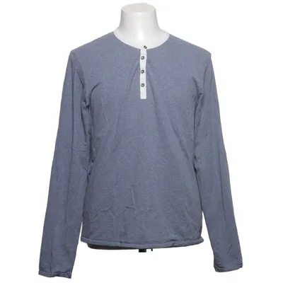 Henley shirt (Blauw) van Scotch & Soda by Maison Scotch Katoen, Elastaan