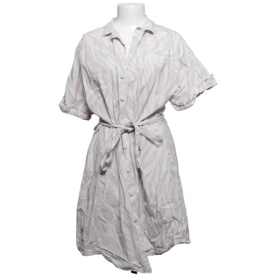 Shirt dress (Beige, White) from River Island Cotton