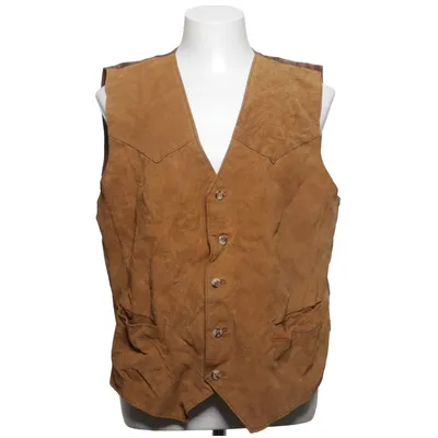 Leather vest (Brown) from Active Man Polyester, Suede