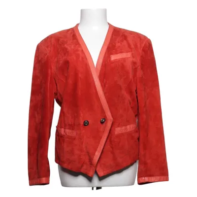 Läderkavaj (Röd) från Alexandra Bomull, Skinn, Viskos