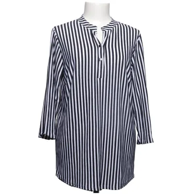 Blouse (Zwart, Wit) van Miki Elastaan, Viscose