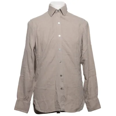 Shirt (Beige) van Turnbull & Asser Katoen, Wol