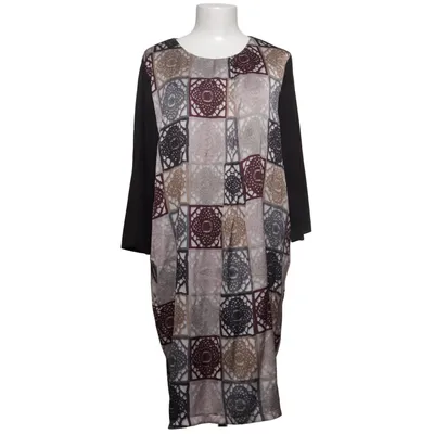 Kjole (Sort, Beige, Flerfarvet) fra Paquito Elastan, Polyester, Viscose