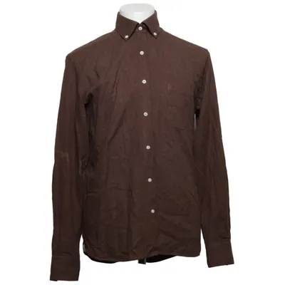 Overhemd (Bruin) van Af Klercker Katoen, Polyester