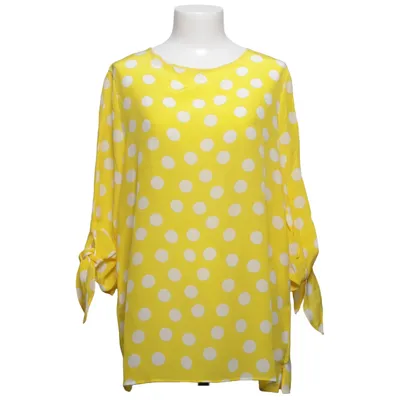 Blouse (Geel, Wit) van Rena Marx Zijde