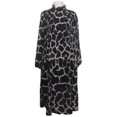 Jurk (Zwart, Beige) van Senes Elastaan, Polyester, Viscose