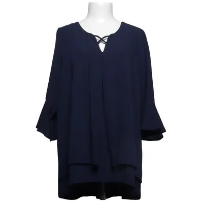 Blouse (Bleu) de Monteau Élasthane, Polyester