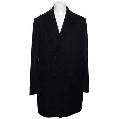 Manteau (Noir) de Corneliani Polyamide, Viscose, Laine