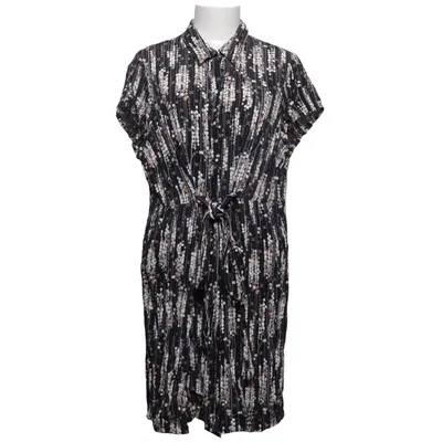 Shirt dress (Black, Multicolored) from XLNT Woman Viscose