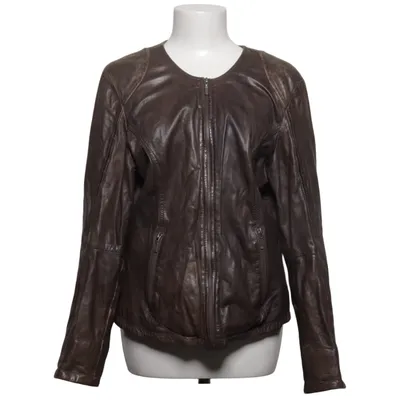 Leather jacket (Brown) from Manguun Leather, Polyester
