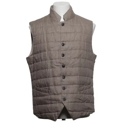 Outer vest (Brown) from Suitsupply Cotton, Down, Feather, Linen, Polyester