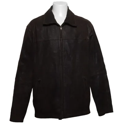 Læderjakke (Brun) fra JCC Collection Bomuld, Læder, Polyester