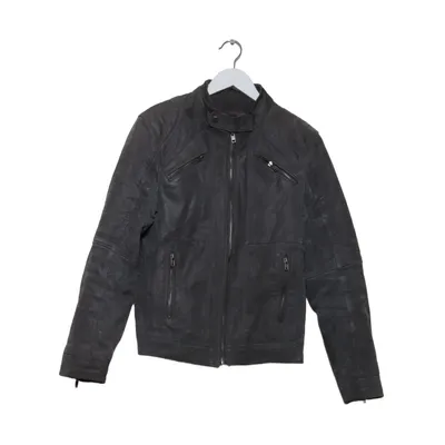 Leren jack (Grijs) van Barneys Originals Katoen, Leer, Polyester