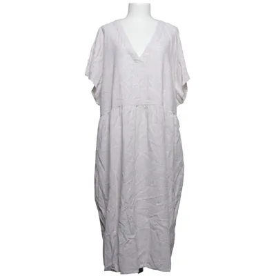 Kjole (Beige, Hvid) fra Anko Linned, Viscose