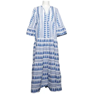 Jurk (Blauw, Wit) van Indiska Katoen