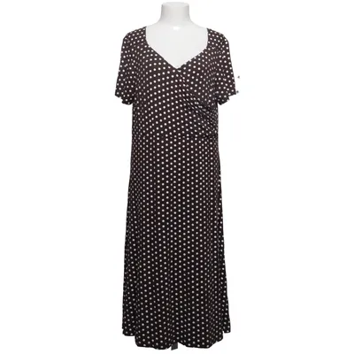 Slå-om-kjole (Brun, Hvid) fra Ambria Elastan, Viscose