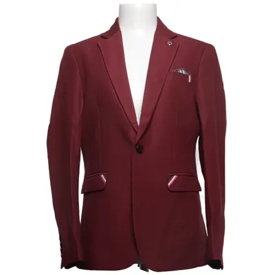 Blazer (Red) from Fashion Style Elastane, Polyester, Viscose