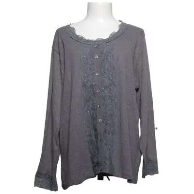 Cardigan (Grijs) van Alessa W Collection Katoen, Elastaan, Nylon, Polyester