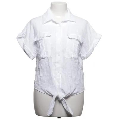 Chemise à manches courtes (Blanc) de Moda Italia Coton