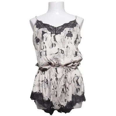 Jumpsuit (Beige, Black) from Lilla M Elastane, Polyester