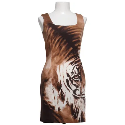 Dress (Brown, White) from Helline Cotton, Elastane