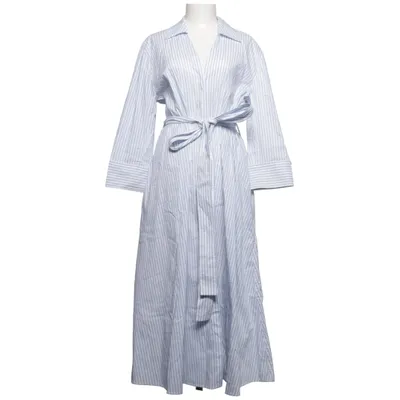 Shirt dress (Blue, White) from Zara Cotton, Polyamide