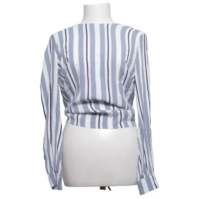 Wrap blouse (Blue, White) from Ivyrevel