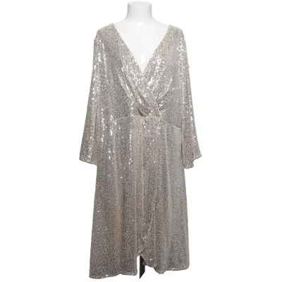 Omlottklänning (Beige, Silverfärgad) från XLNT by KappAhl Elastan, Polyester