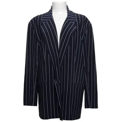 Blazer (Blå, Hvid) fra Norma Kamali Elastan, Polyester