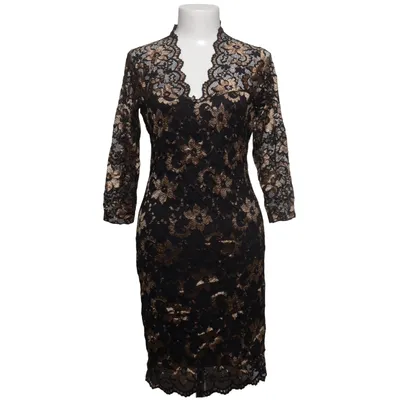 Kleid (Schwarz, Gold) von Lili Elasthan, Polyamid, Polyester, Viskose
