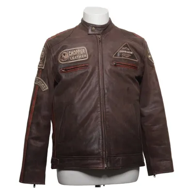 Læderjakke (Brun) fra Chopper Læder, Polyester