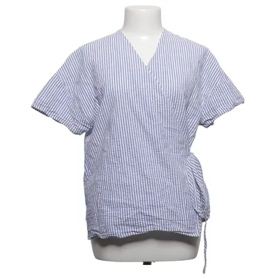 Wikkelblouse (Blauw, Wit) van Norr Katoen