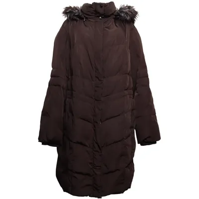 Winterjas (Bruin) van Selection by Ulla Popken Dons, Veer, Polyester