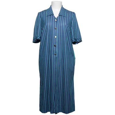 Skjortklänning (Blå, Grön, Vit) från Aspens Bomull, Polyester