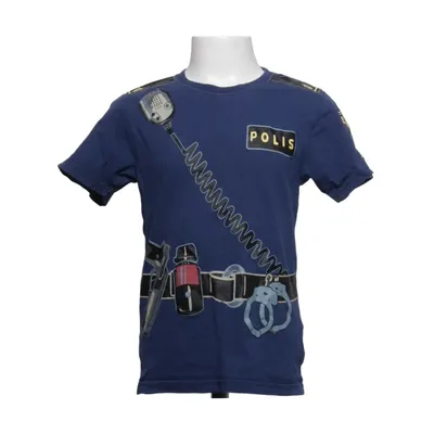 T-shirt (Blue, Multicolored) from Polisen Cotton