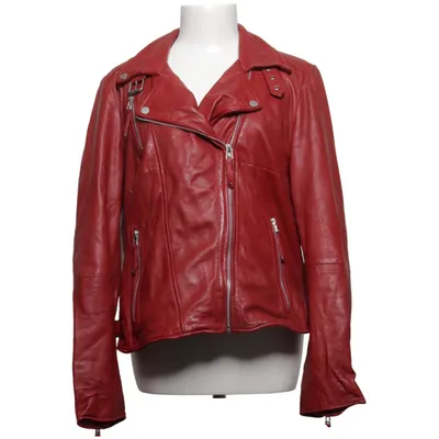Bikerjacka (Röd) från Freaky Nation Bomull, Skinn, Polyester