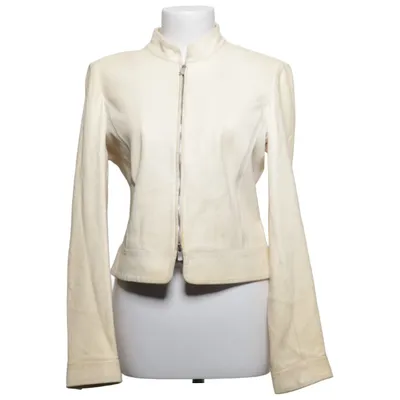 Leren jack (Beige) van Armani Collezioni Leer