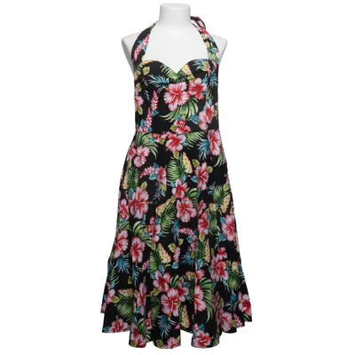 Robe (Noir, Multicolore) de Hell Bunny Vixen Coton, Élasthane