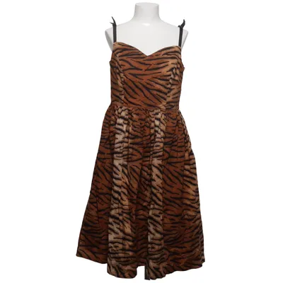 Dress (Brown, Black) from Hell Bunny Cotton, Elastane