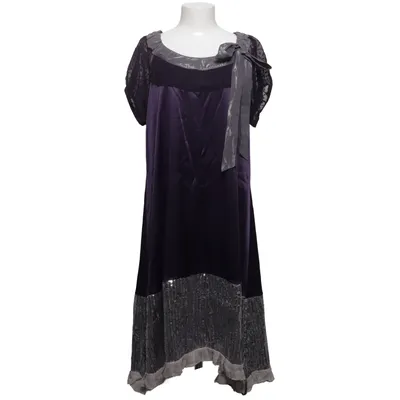 Jurk (Lila, Zilver) van Stella Nova Katoen, Polyester, Zijde